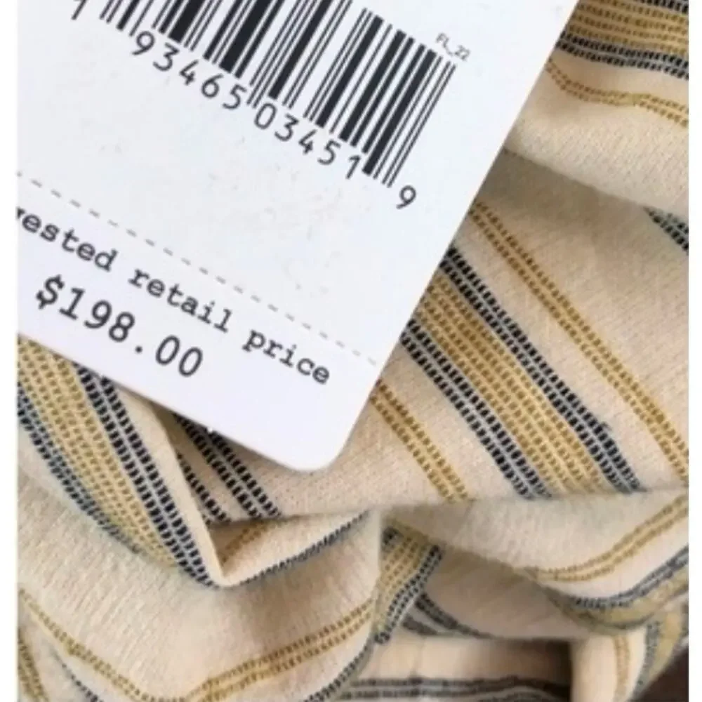 Free People $198 Striped XS Retro Boho Long Trench Coat - Picture 7 of 7